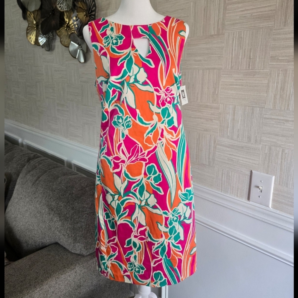 Anne Klein Placed Floral Sheath Dress Pink Coral 12 NWT​